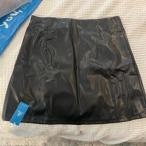 Faux leather skirt